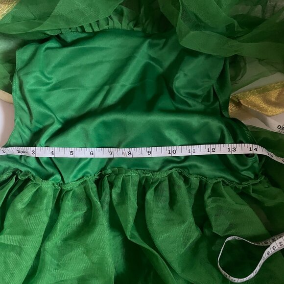 Green and Gold Layered Tulle Childs Xmas Tree Costume - Picture 7 of 8